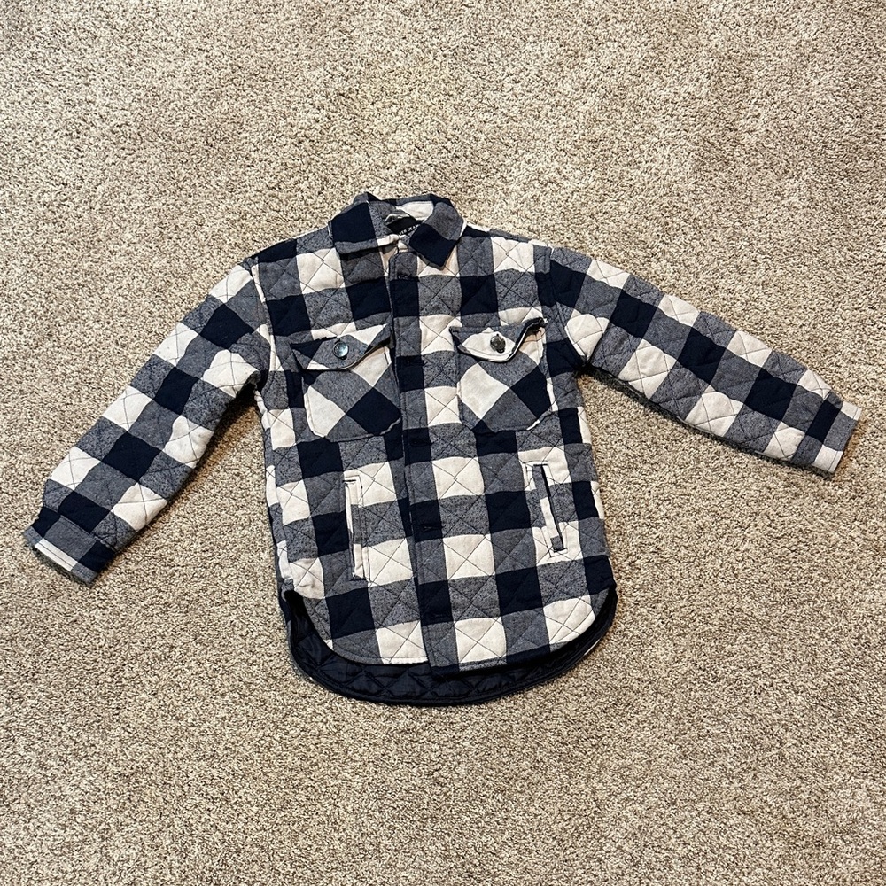 Silver Jeans Navy and White Quilted Jacket